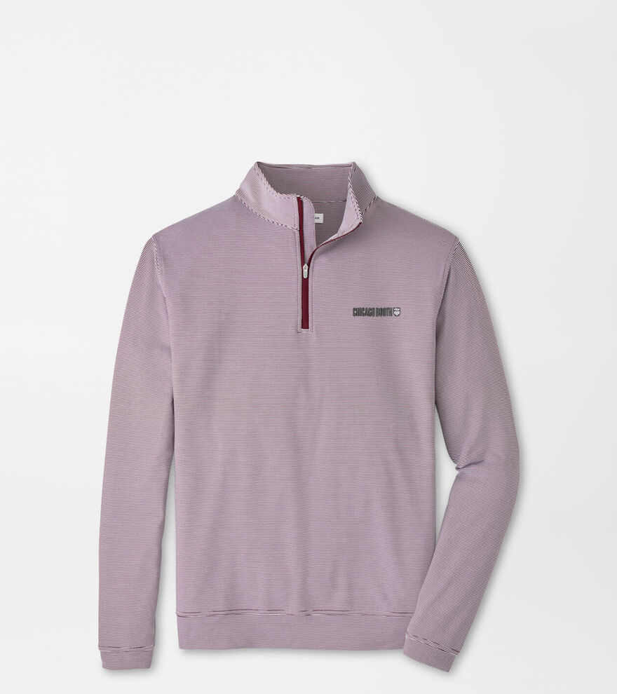 University of Chicago Booth Perth Mini-Stripe Performance Pullover image number 1