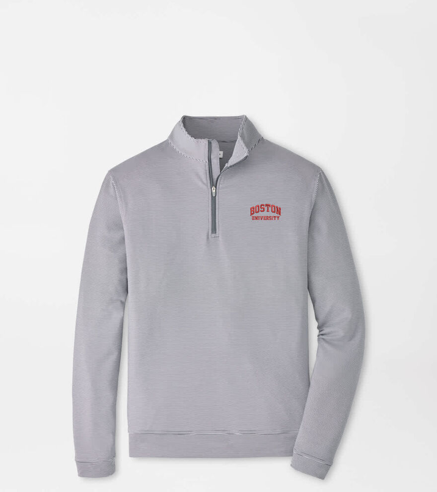 Boston University Perth Sugar Stripe Performance Quarter-Zip