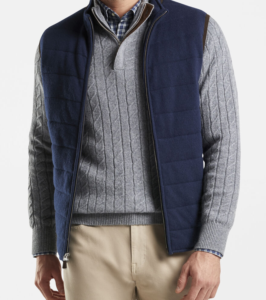 Wool-Cashmere Full-Zip Vest image number 2