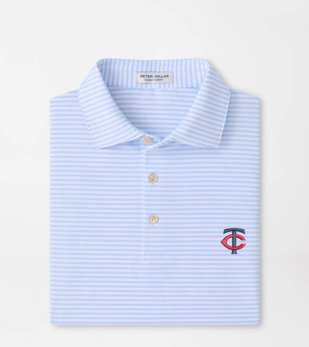 Minnesota Twins Tiebreaker Performance Jersey Stripe Polo
