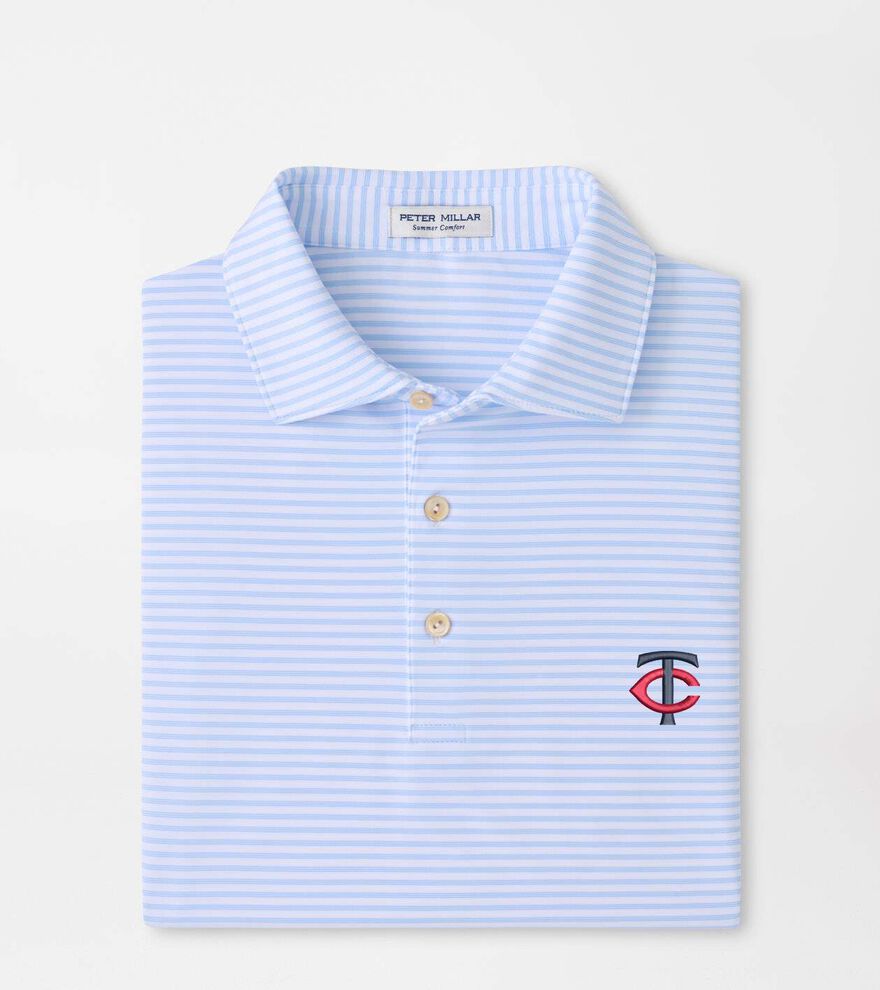 Minnesota Twins Tiebreaker Performance Jersey Stripe Polo
