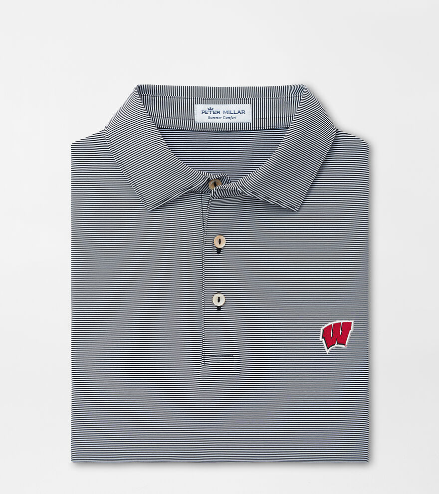 Wisconsin Jubilee Stripe Performance Polo image number 1