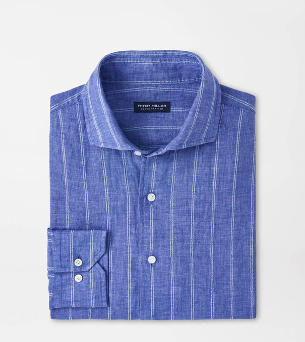 Astino Lino Pencil Stripe Sport Shirt