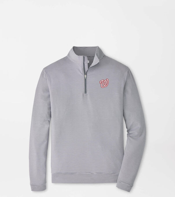 Washington Nationals Perth Sugar Stripe Performance Quarter-Zip