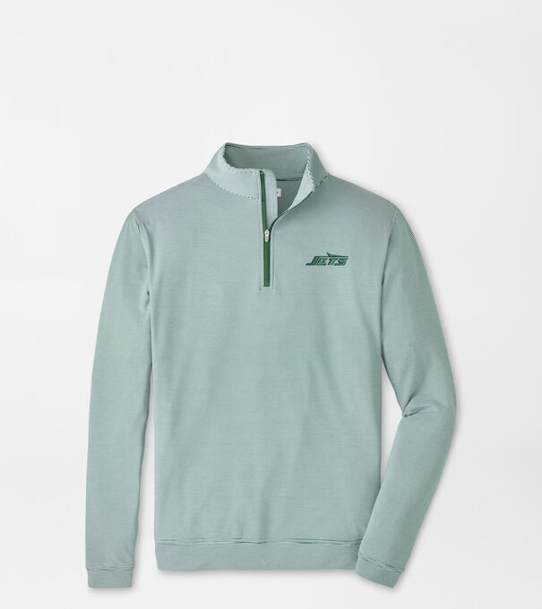 New York Jets Perth Sugar Stripe Performance Quarter-Zip