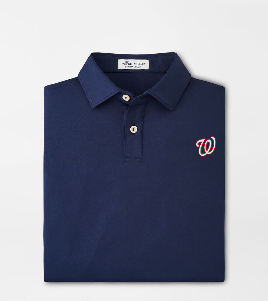 Washington Nationals Solid Youth Performance Jersey Polo image number 1