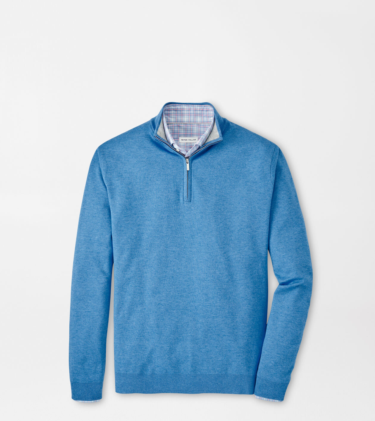 ROMANTIC CROWN★Unisex★SPORTY HALF ZIP UP♪ SPORTY LINE KNIT HALF ZIP UP_MELANGE BLUE | ROMANTIC CROWN