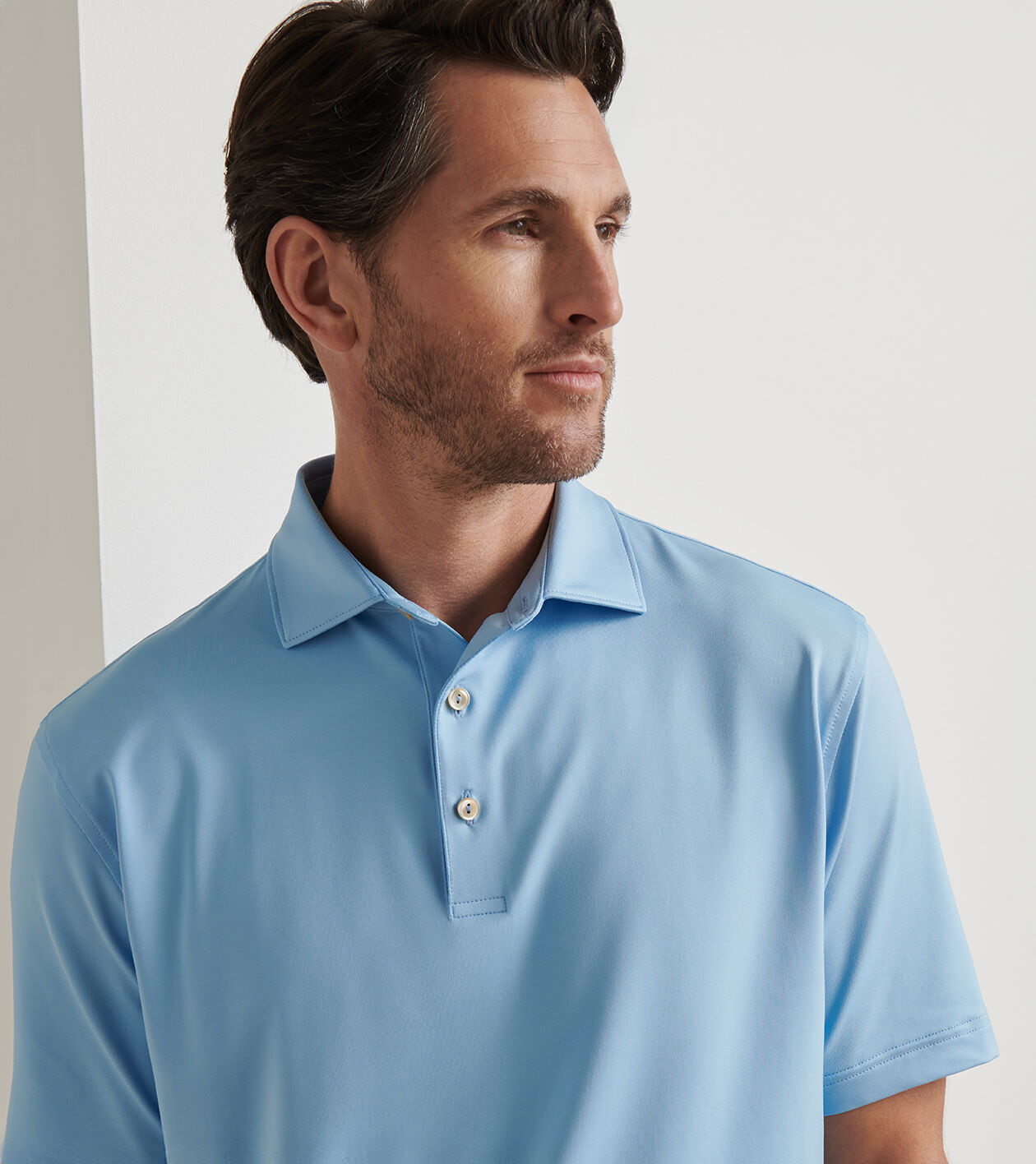 PETER MILLAR ポロシャツ Mサイズ ライトブルー Solid Performance Jersey Polo | Men's Polos | Peter Millar