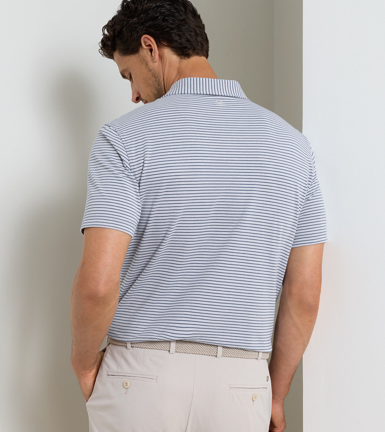 Albatross Stripe Cotton-Blend Piqué Polo | Men's Polos | Peter Millar