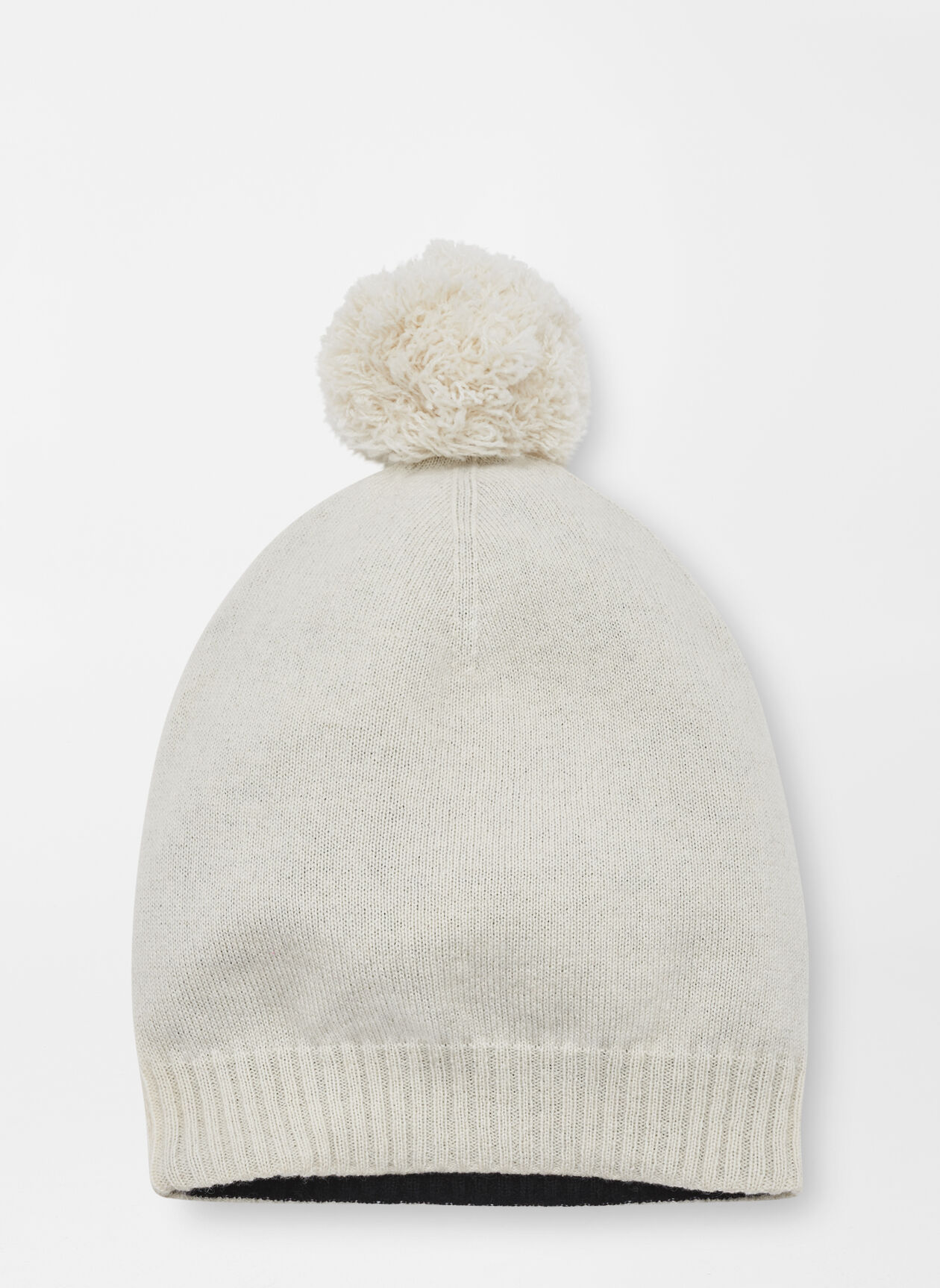 Cashmere Double Knit Hat with Pom 