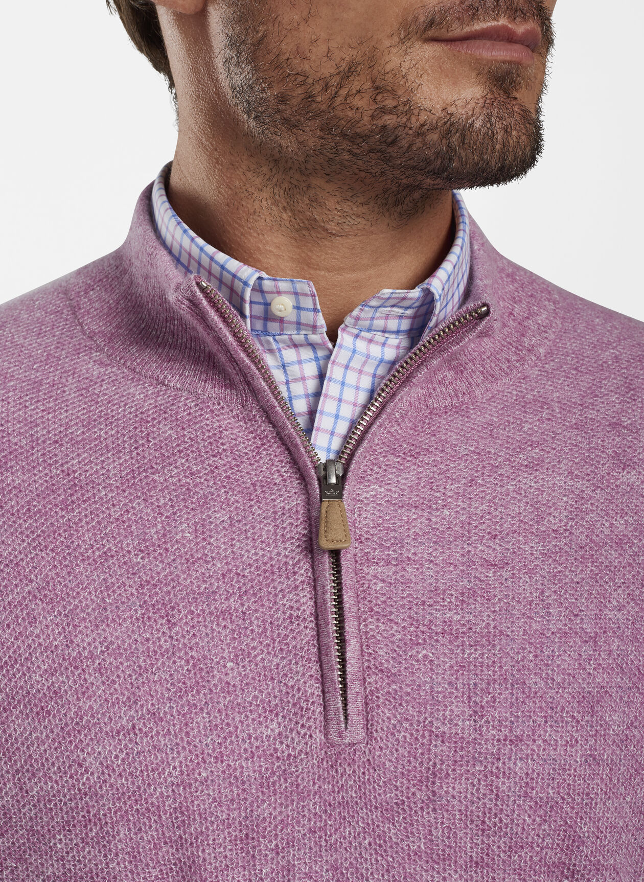 Cashmere Linen Quarter Zip Sweater Peter Millar