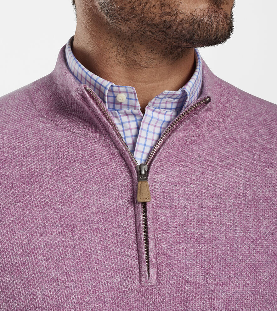 Cashmere-Linen Quarter-Zip Sweater - Alternate Image 3