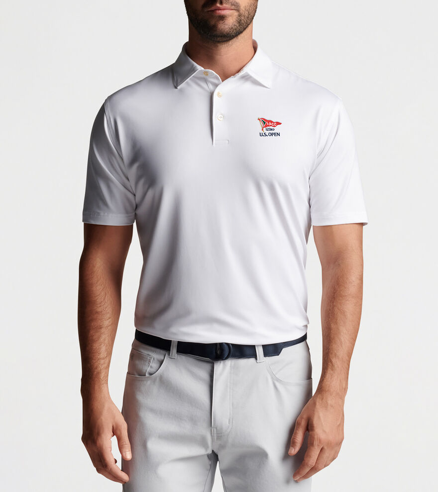 123rd U.S. Open Solid Performance Jersey Polo image number 3