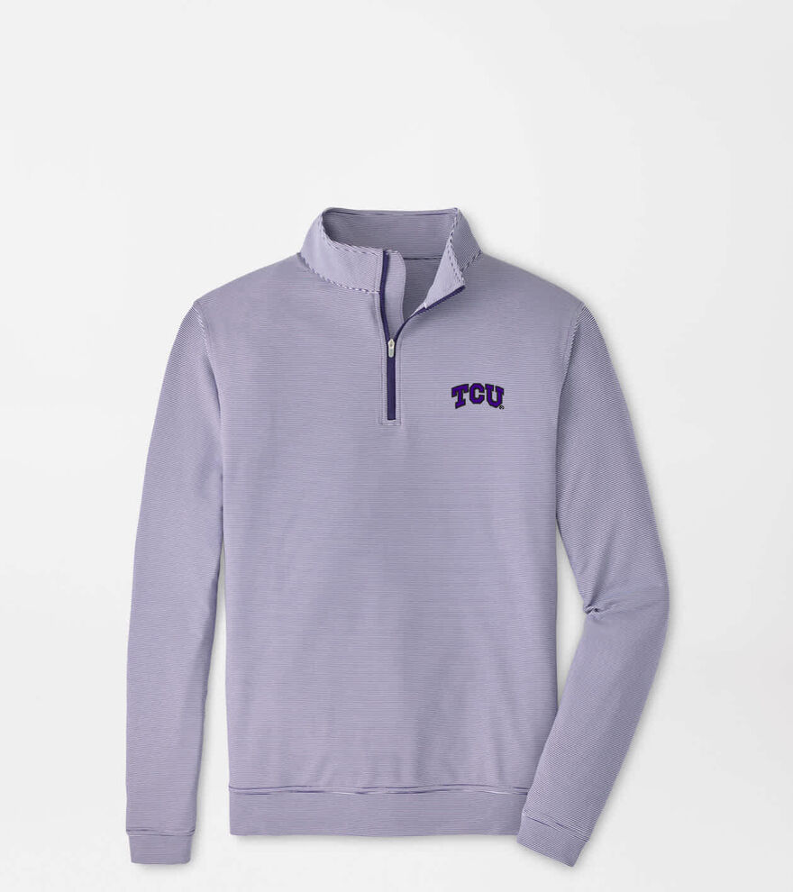 TCU Perth Sugar Stripe Performance Quarter-Zip