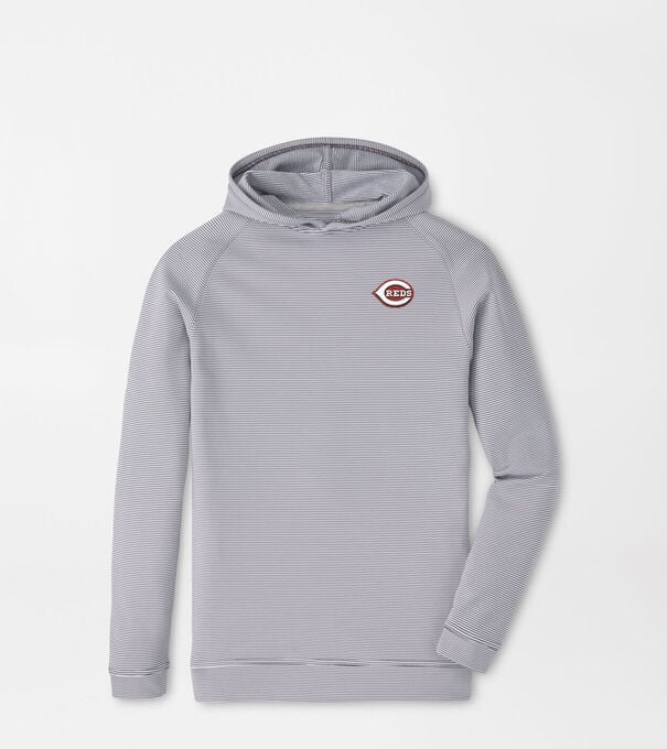 Cincinnati Reds Pine Youth Sugar Stripe Performance Hoodie