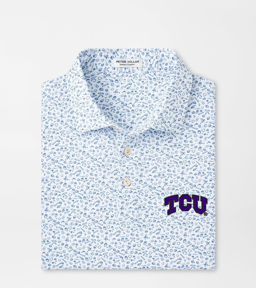 TCU Batter Up Performance Jersey Polo image number 1