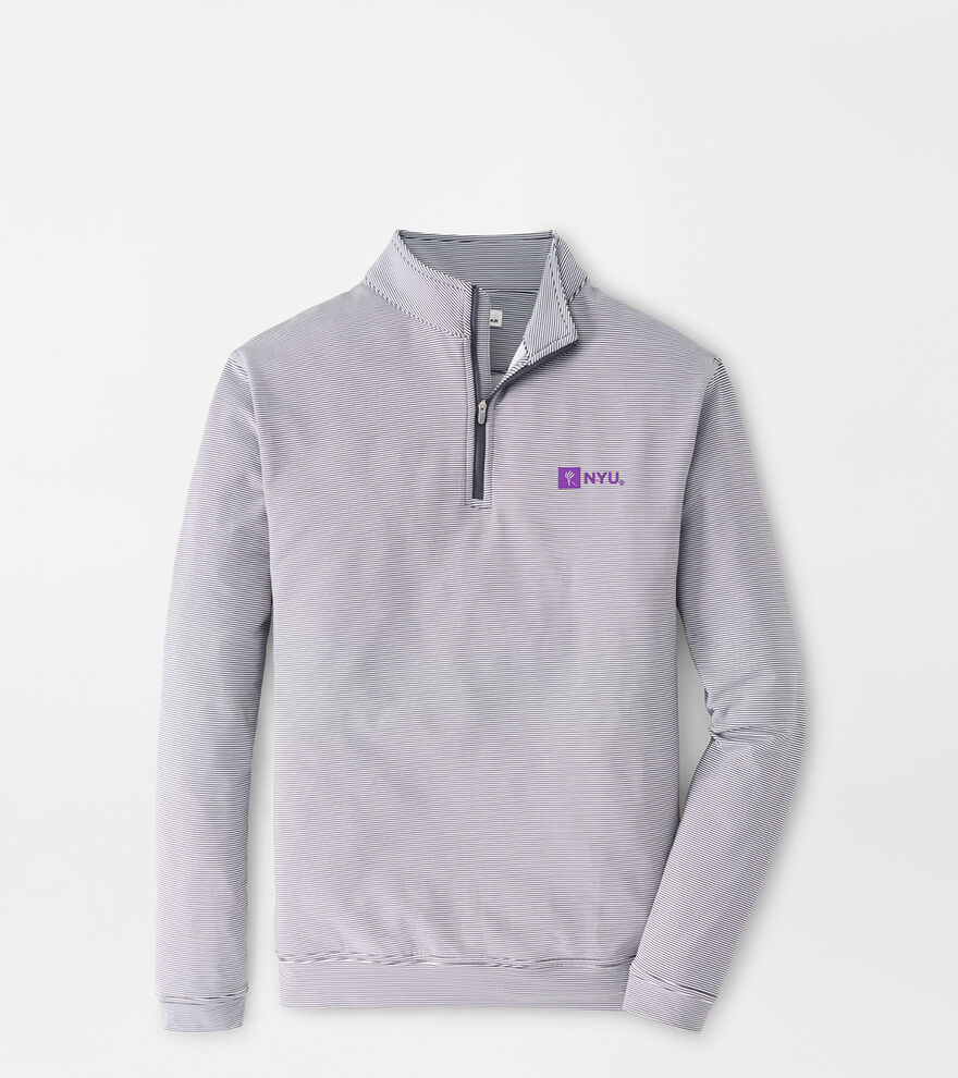 New York University Perth Sugar Stripe Performance Quarter-Zip image number 1