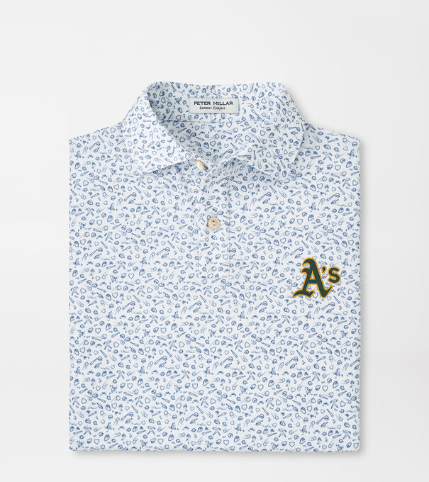 Oakland A's Youth Batter Up Performance Jersey Polo