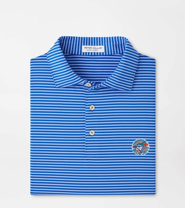 Cooperstown Toronto Blue Jays Tiebreaker Performance Jersey Stripe Polo