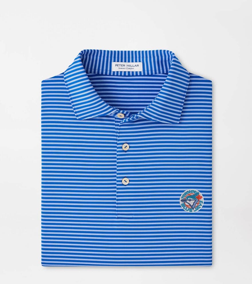 Cooperstown Toronto Blue Jays Tiebreaker Performance Jersey Stripe Polo