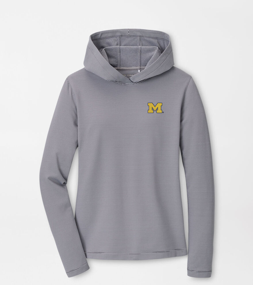 Michigan Women's Pine Sugar Stripe Performance Hoodie image number 1