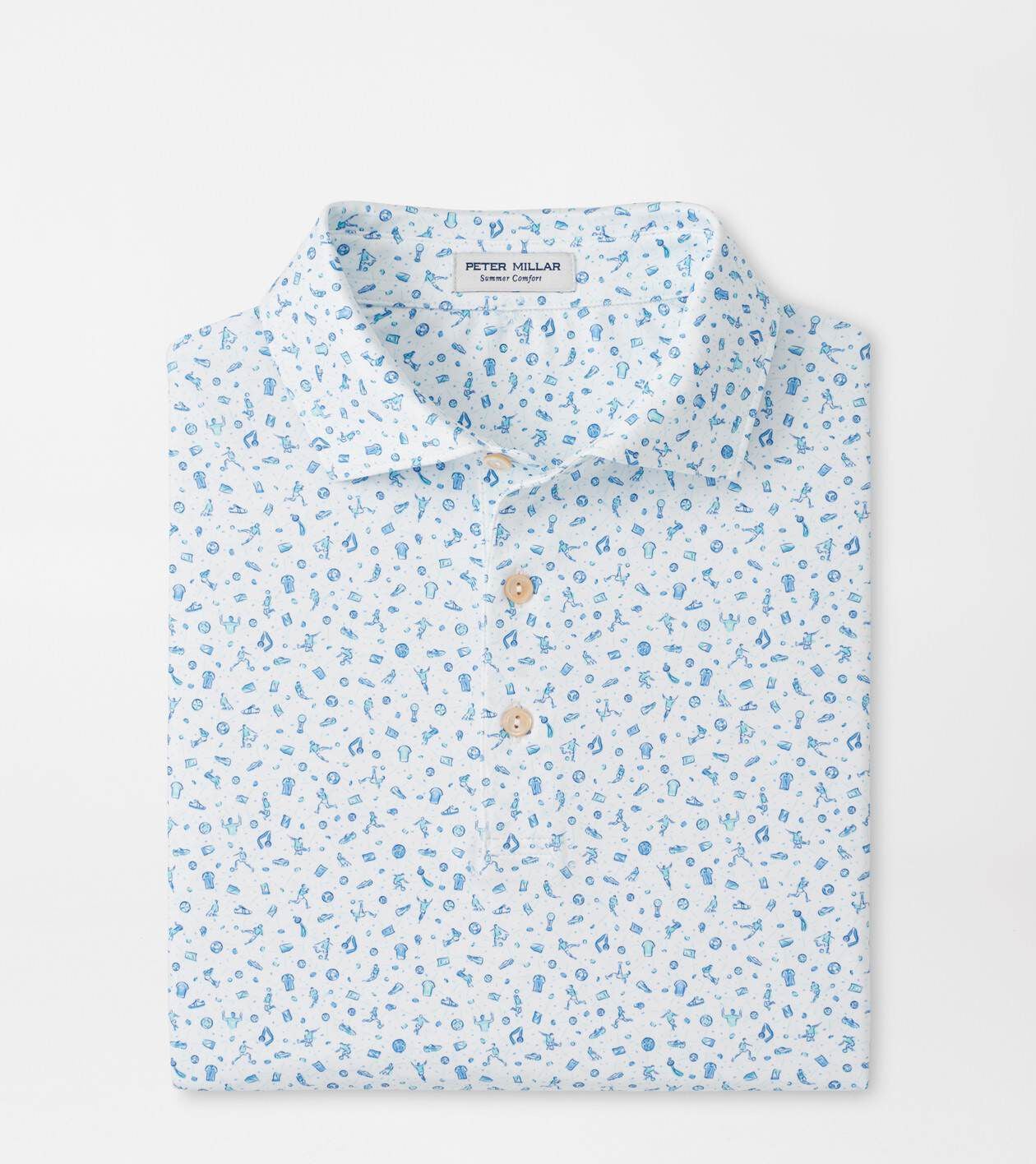 PETER MILLAR Summer Comfort L ターコイズ Peter Millar Summer Comfort XL Turquoise Stripe Golf Polo Shirt