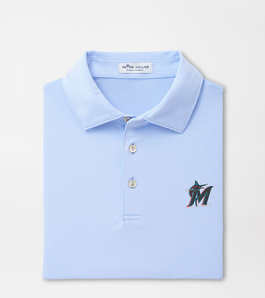 Miami Marlins Jubilee Stripe Performance Polo image number 1