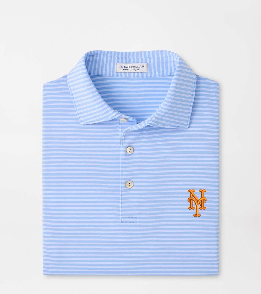 New York Mets Tiebreaker Performance Jersey Stripe Polo
