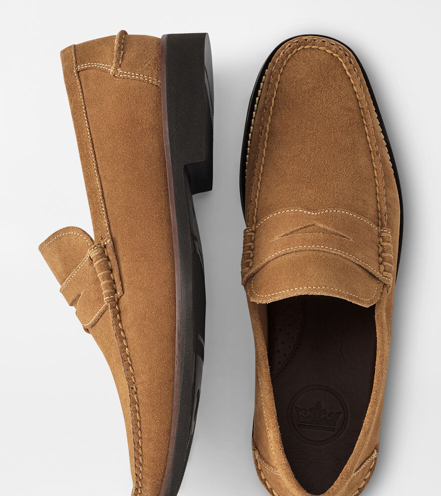 Handsewn Suede Penny Loafer image number 1