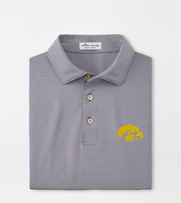 Iowa Jubilee Stripe Performance Polo