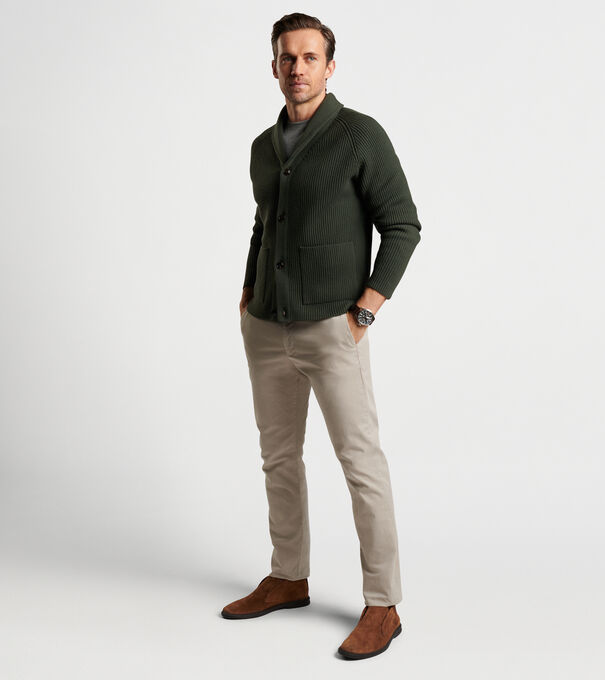 Alpine Full-Button Shawl Cardigan