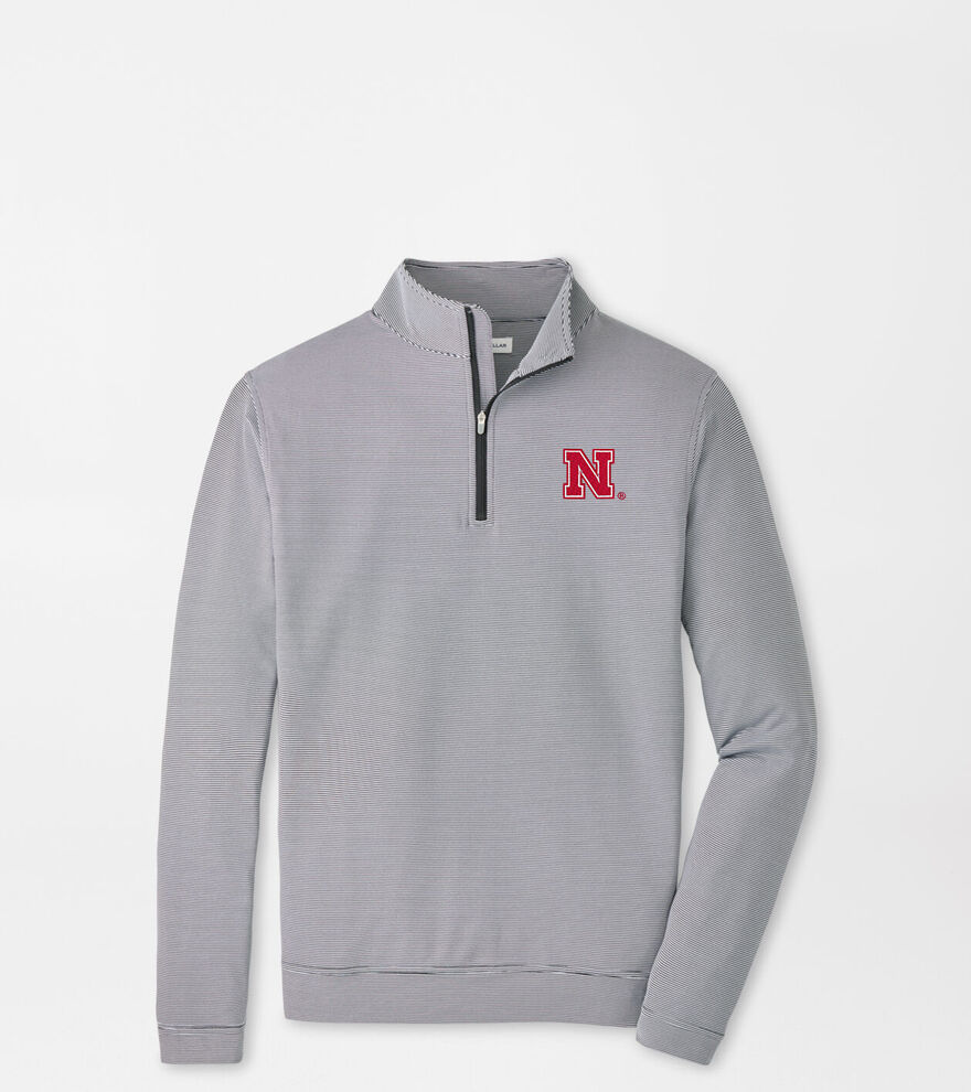 Nebraska Perth Sugar Stripe Performance Quarter-Zip image number 1