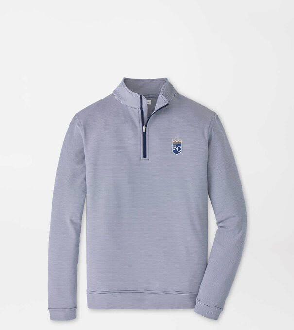 Cooperstown Kansas City Royals Perth Sugar Stripe Performance Quarter-Zip