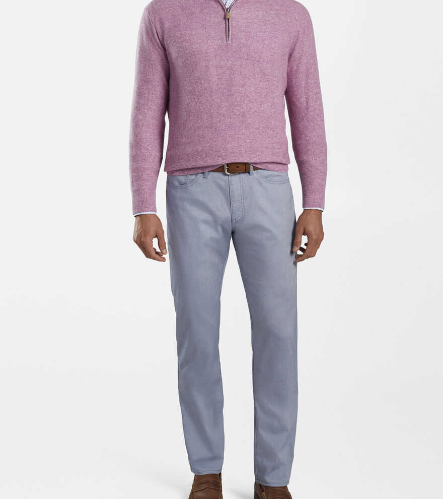 Cashmere-Linen Quarter-Zip Sweater - Alternate Image 1
