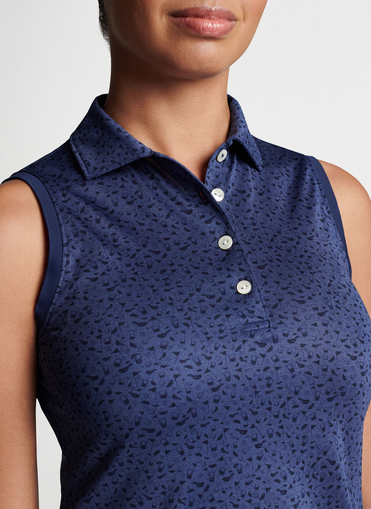 Sleeveless Banded Button Polo Women's Polo Shirts Peter Millar