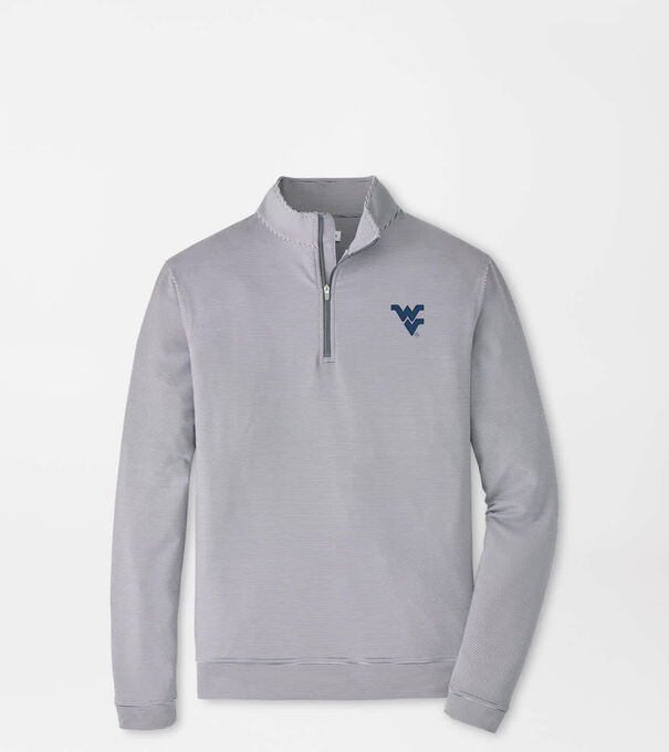 West Virginia Perth Sugar Stripe Performance Quarter-Zip