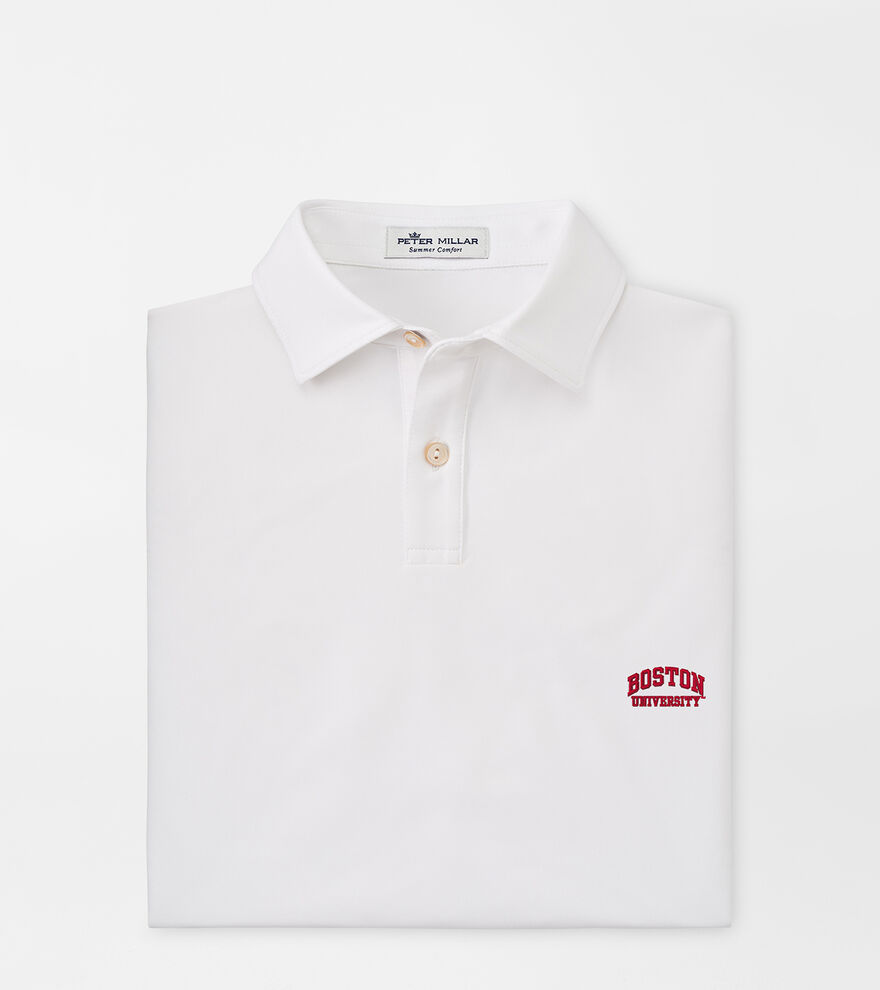 Boston University Youth Solid Performance Jersey Polo image number 1