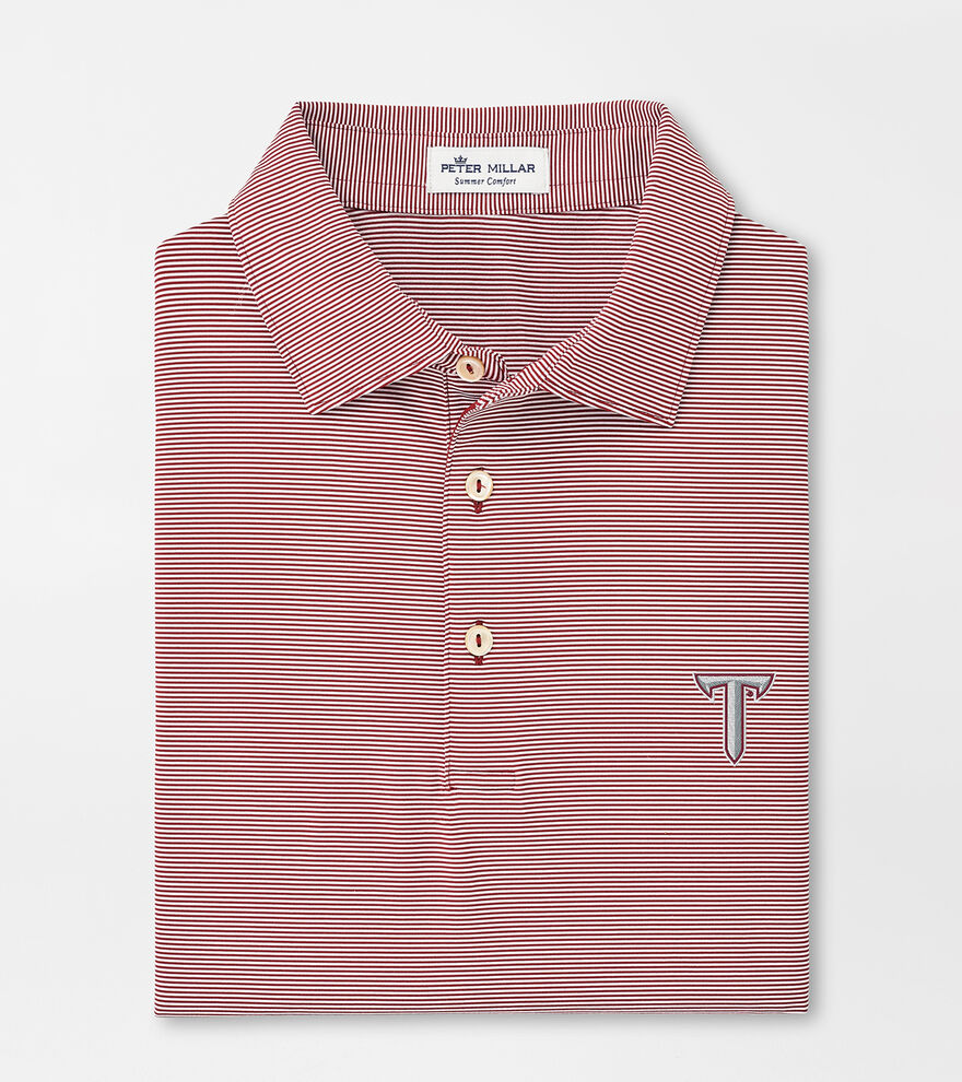 Troy University Jubilee Stripe Stretch Jersey Polo image number 1