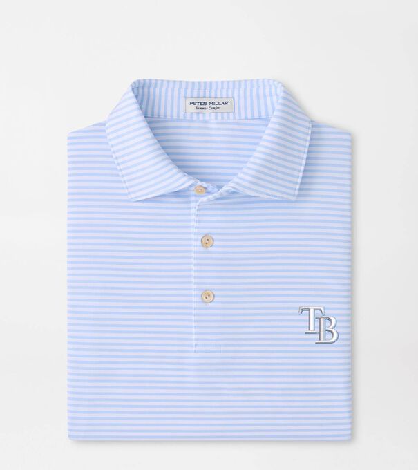 Tampa Bay Rays Tiebreaker Performance Jersey Stripe Polo