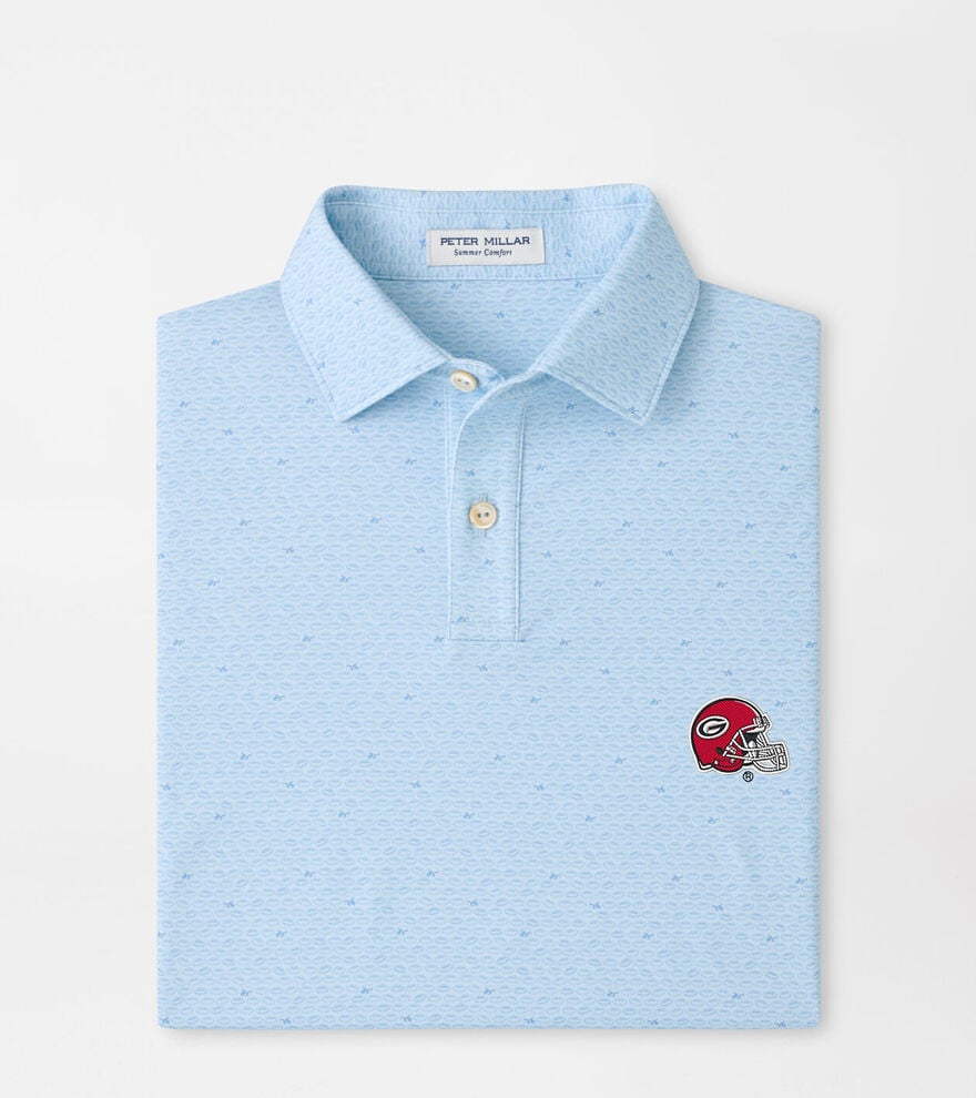 Georgia Helmet On The Ball Youth Performance Jersey Polo image number 1