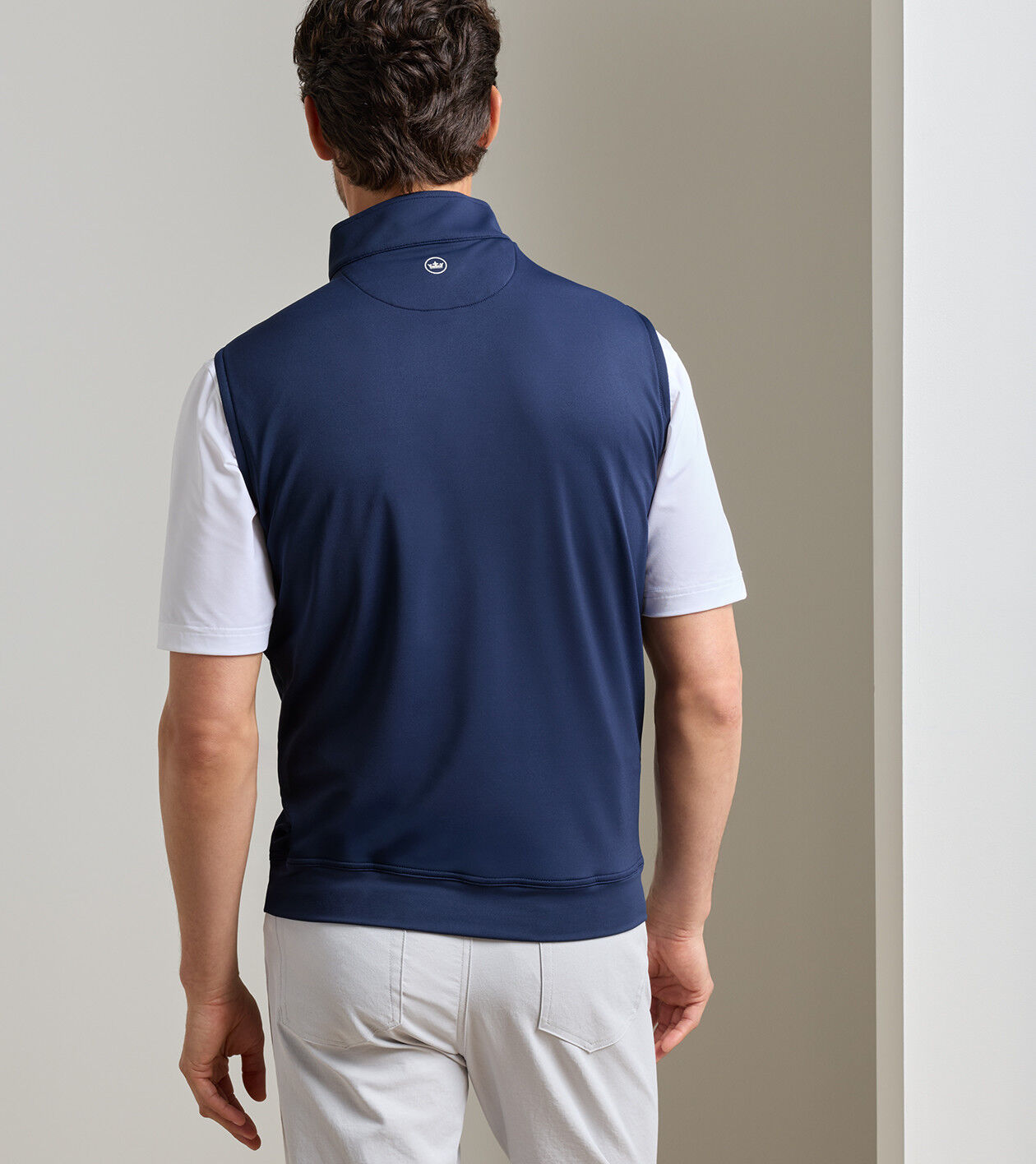 Galway Stretch Loop Terry Quarter-Zip Vest | Men's Vests | Peter