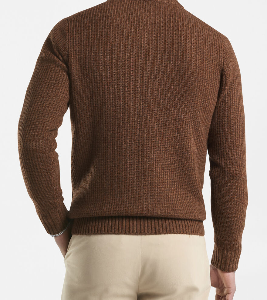 Basket-Weave Button Mock Sweater - Alternate Image 2