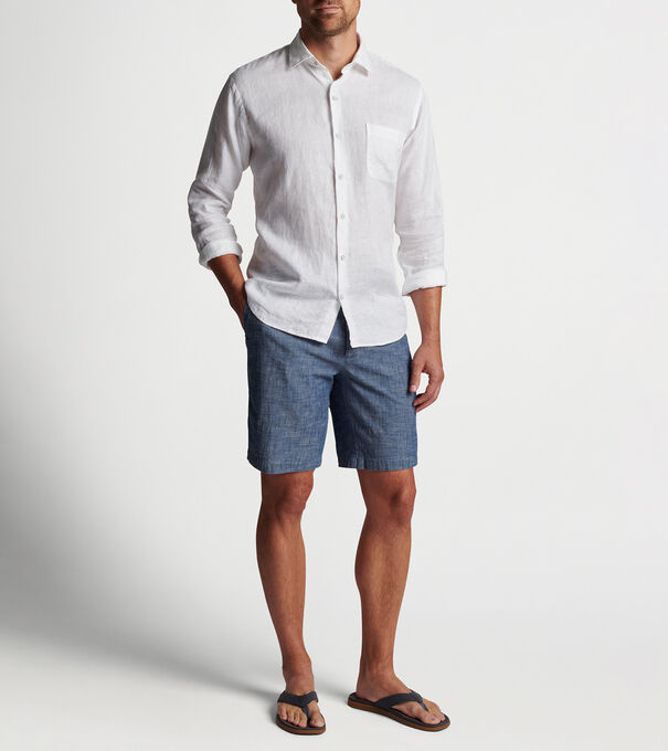Coastal Garment Dyed Linen Sport Shirt