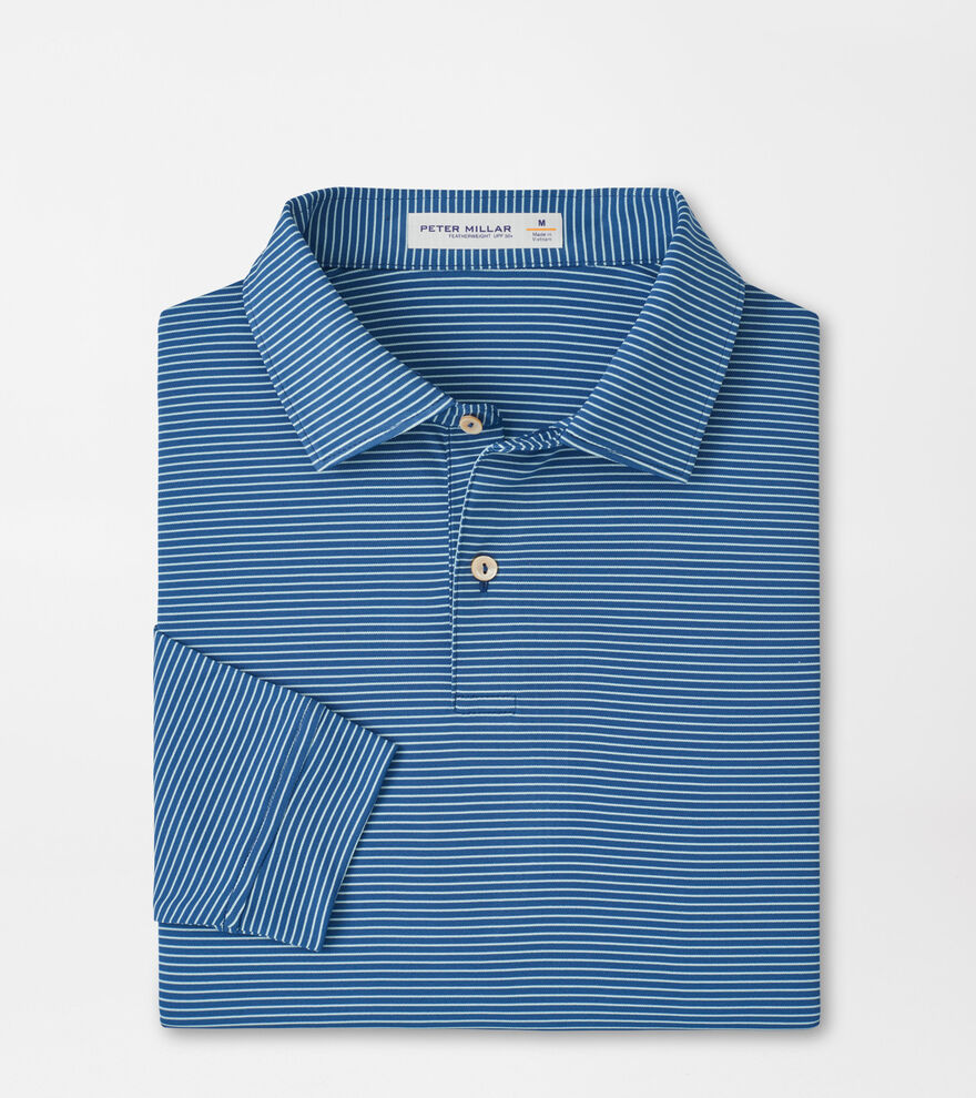 Featherweight Stripe Long-Sleeve Performance Polo image number 1
