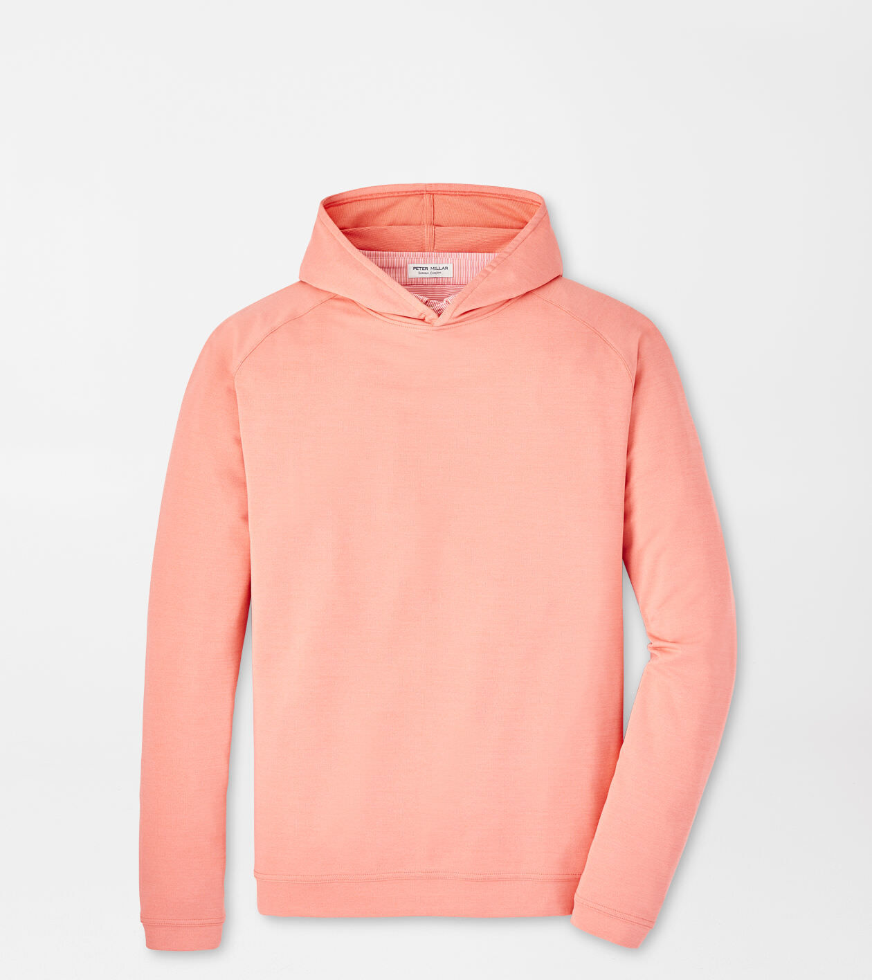 Peter Millar Pine Performance Hoodie Pullover Grapefruit Size XXL