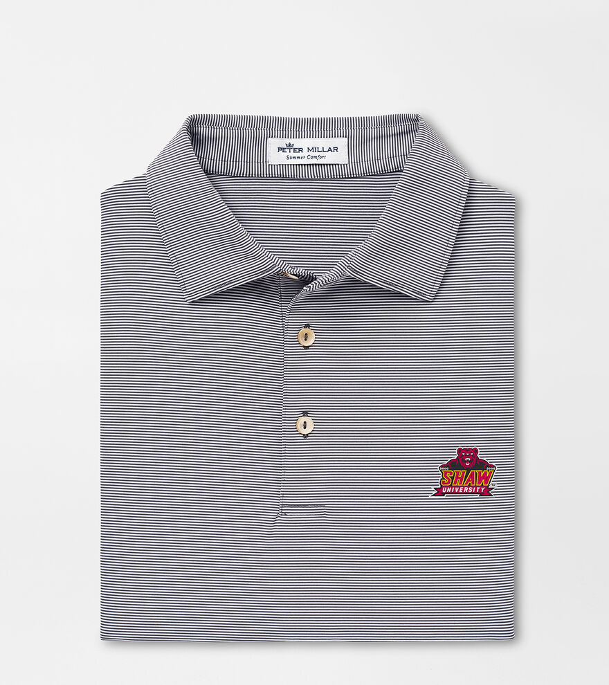 Shaw University Jubilee Stripe Performance Polo image number 1