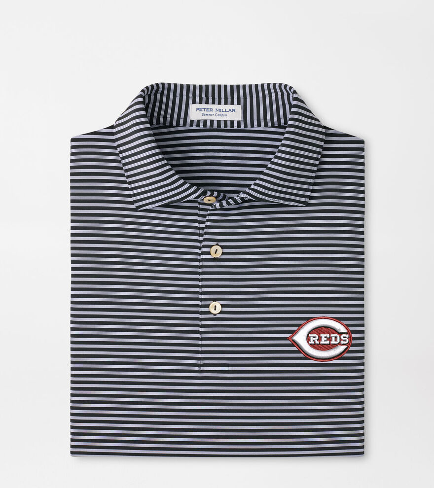 Cincinnati Reds Tiebreaker Performance Jersey Stripe Polo image number 1