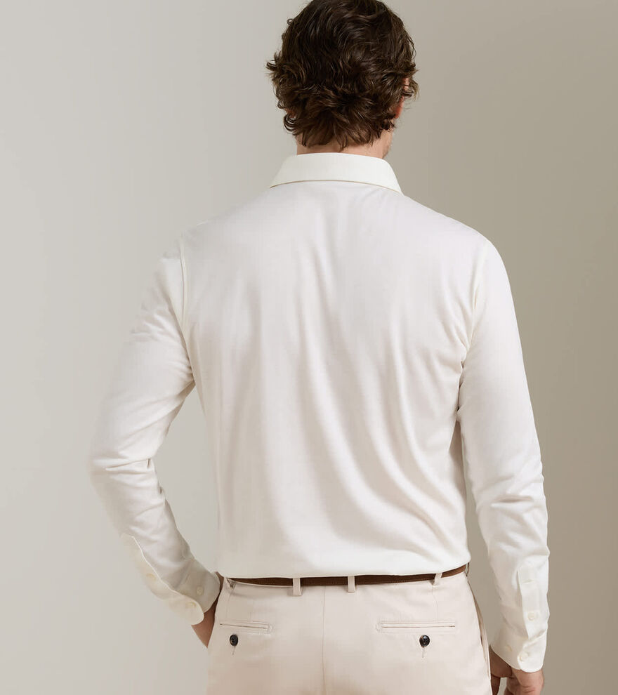 Ashby Silk Cotton Long-Sleeve Polo - Alternate Image 2