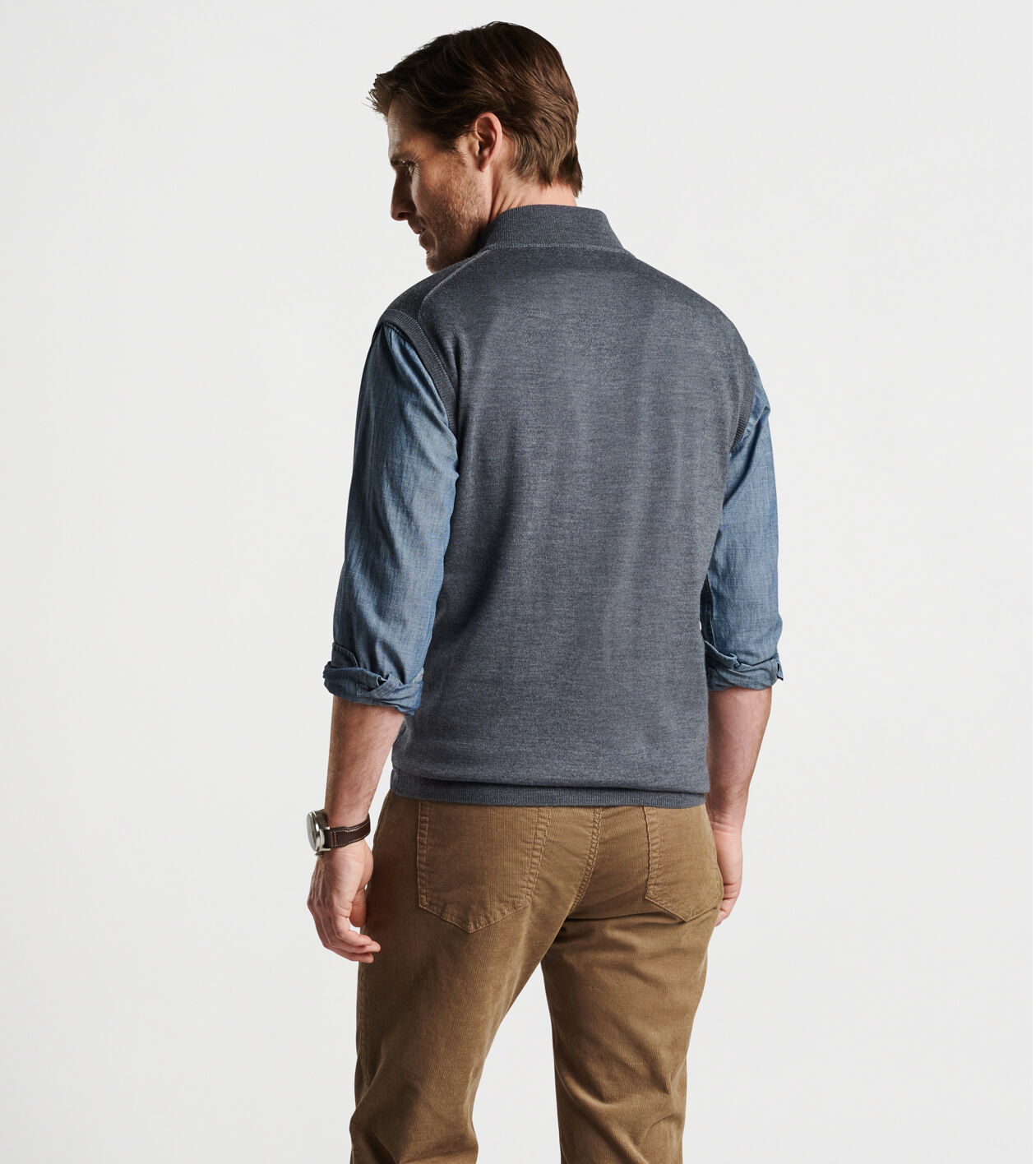 Men's quarter zip online vest