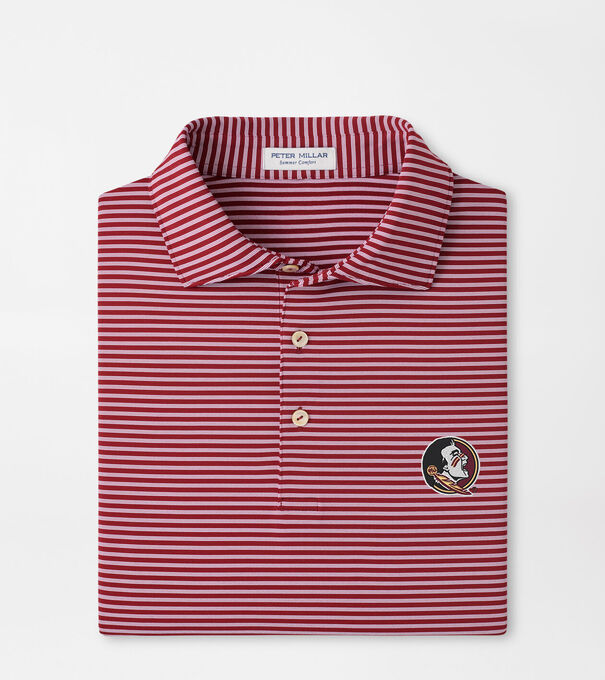 Florida State Seminole Tiebreaker Performance Jersey Stripe Polo